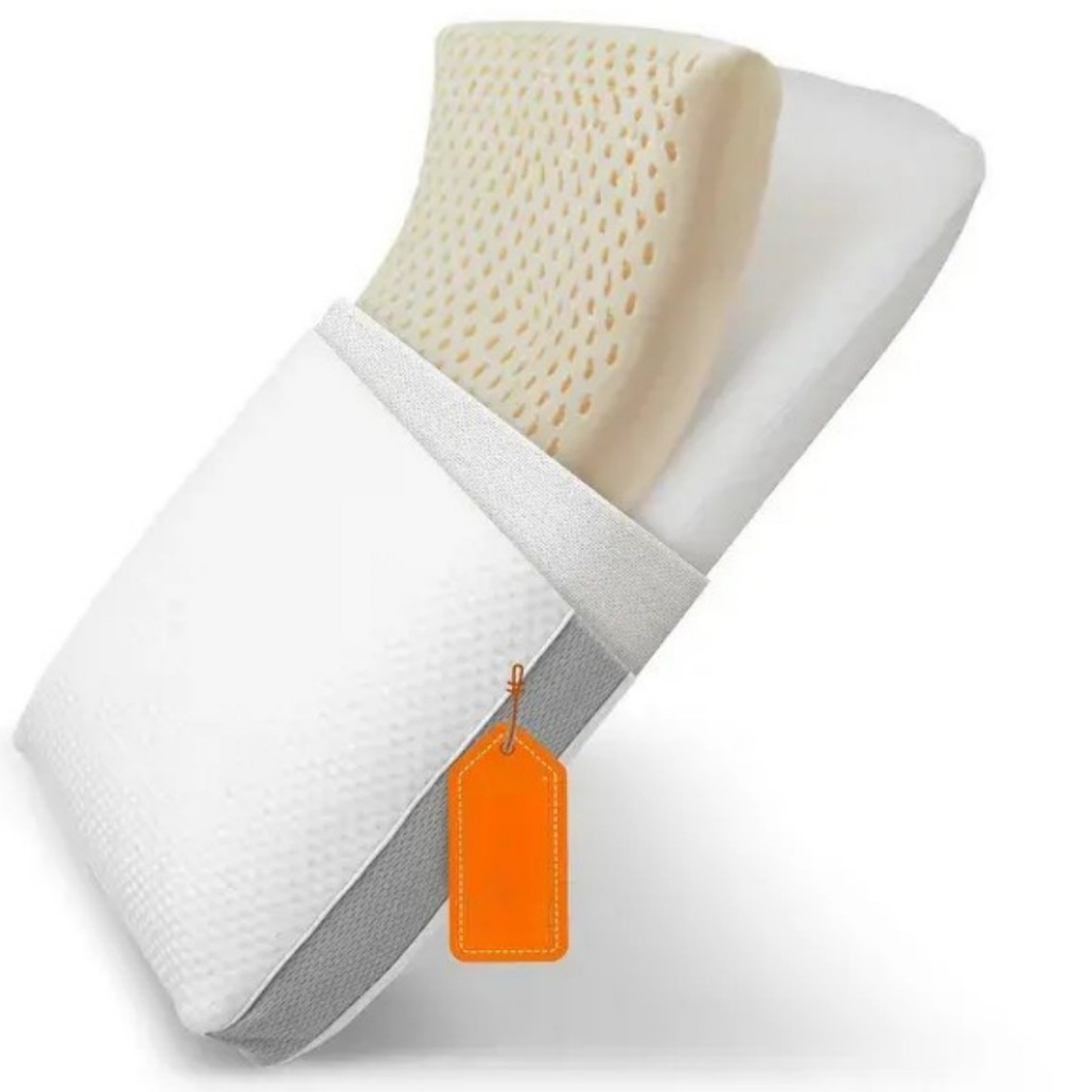 cooling pillow with gel-infused fiber