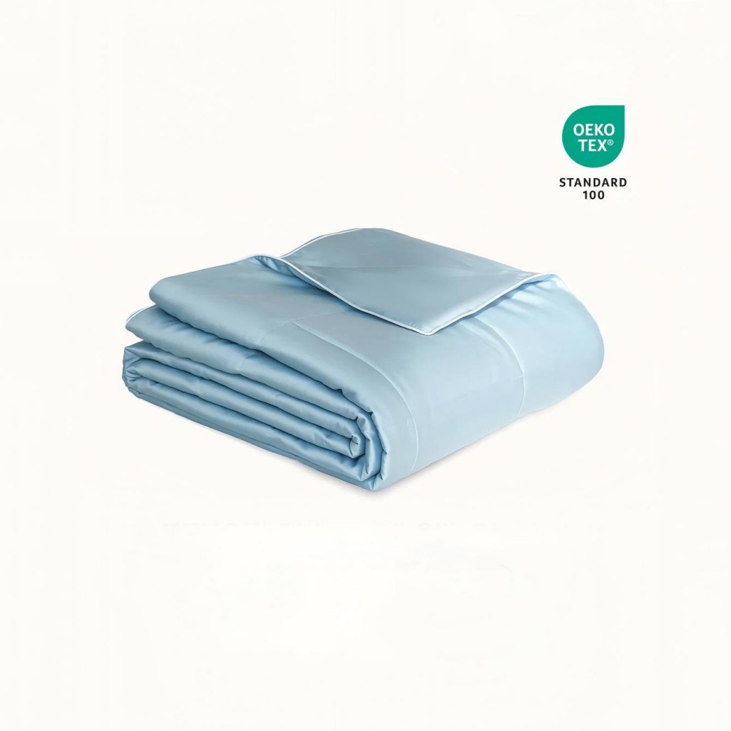 blue silk blanket