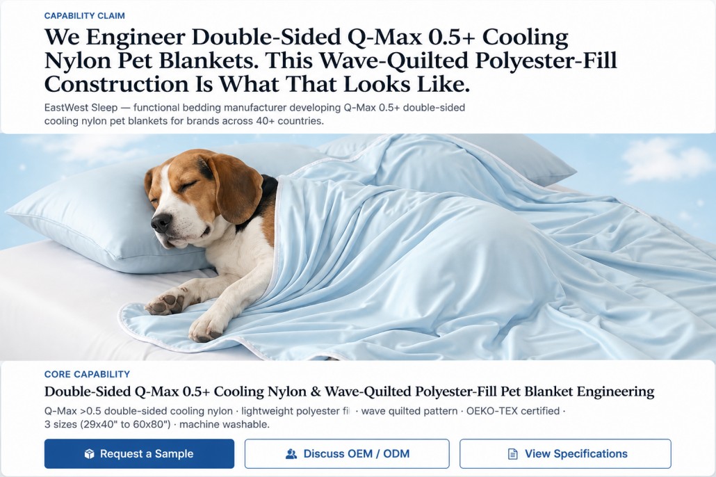 double sided cooling nylon dog blanket Q-Max