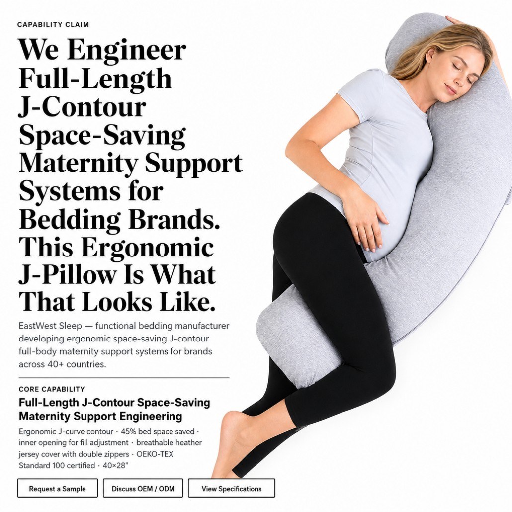 J shaped pregnancy pillow